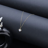 Gold-Plated Mother Of Pearl Heart Pandant Chain